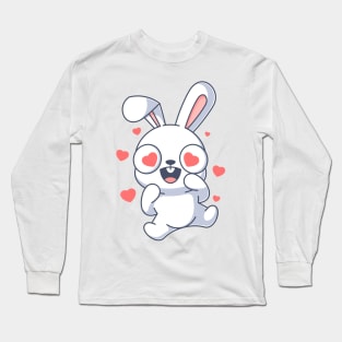 Bunny in love cartoon Long Sleeve T-Shirt